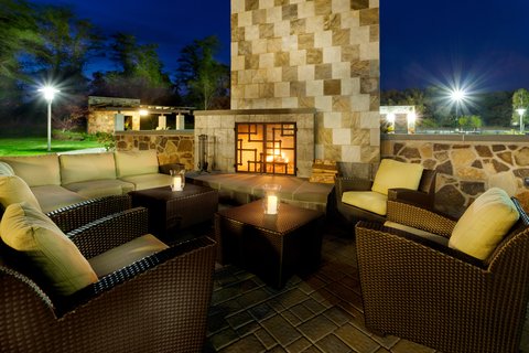 Hang out all night by the fire in the outdoor lounge area
