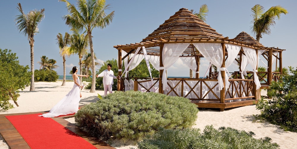 Outdoor wedding area