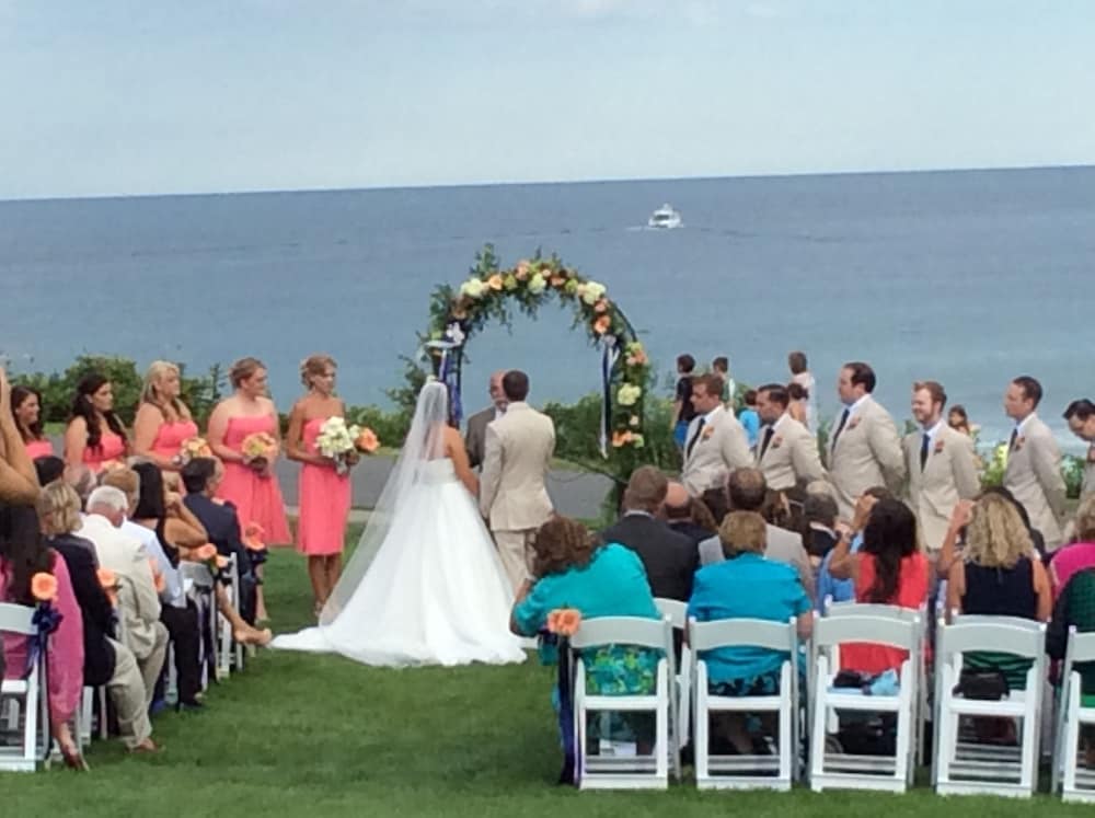 Outdoor wedding area