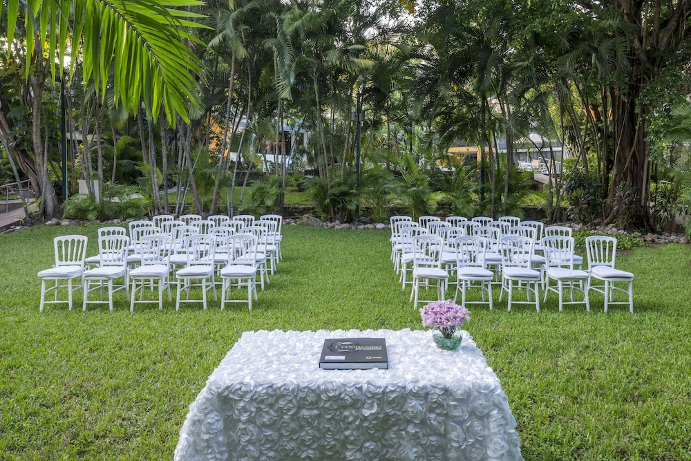 Outdoor banquet area