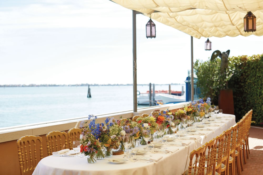 Outdoor banquet area