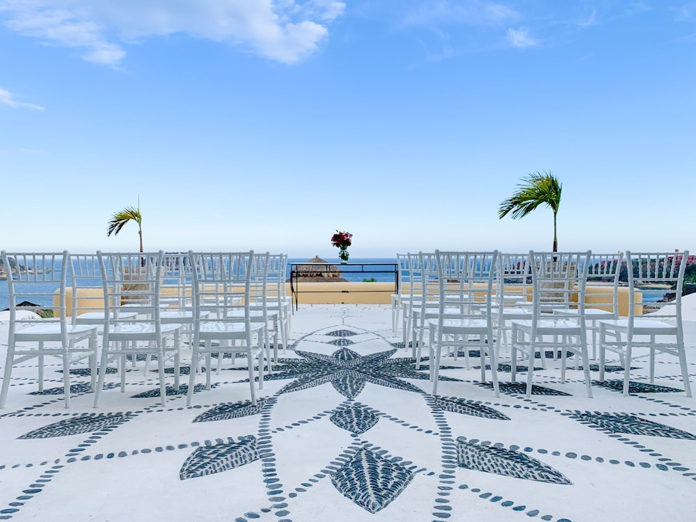 Outdoor banquet area