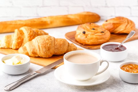 Enjoy hot and cold items for breakfast