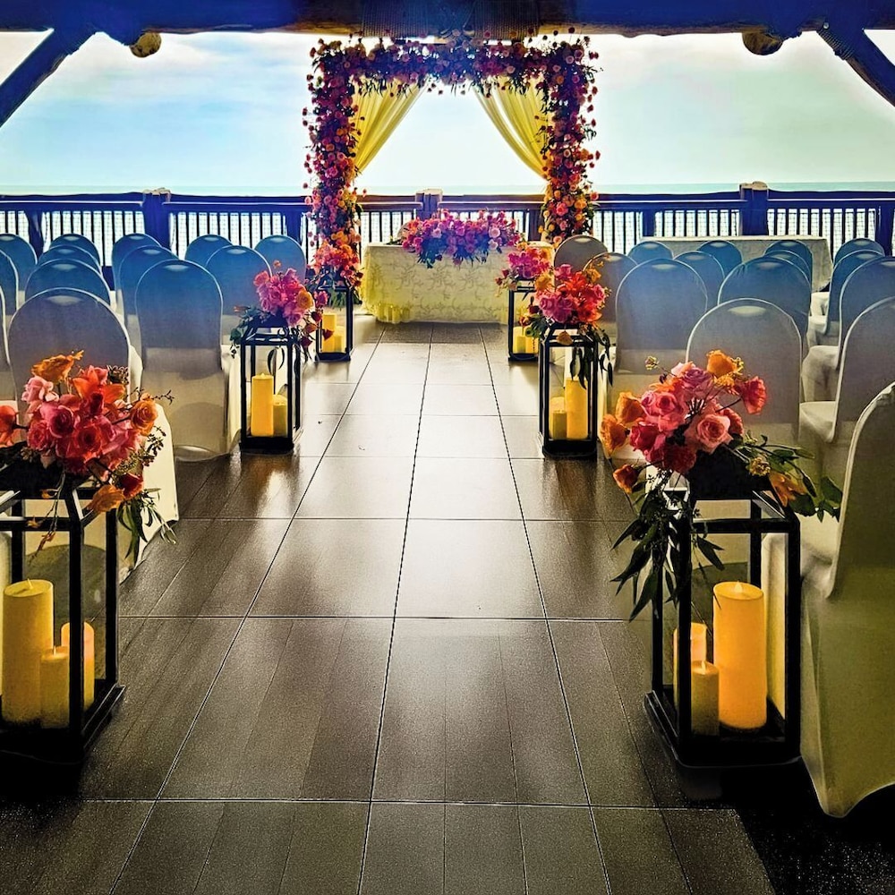 Outdoor wedding area