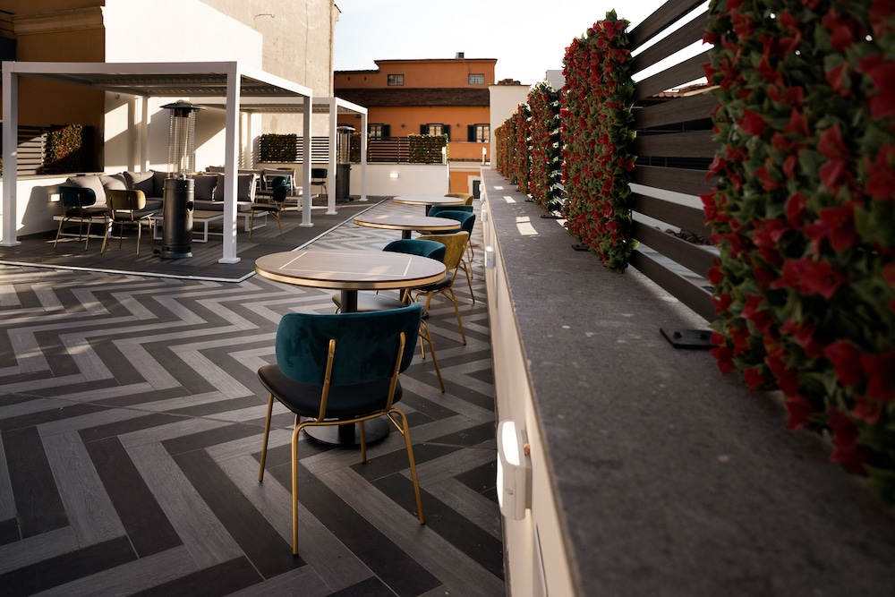 Outdoor banquet area