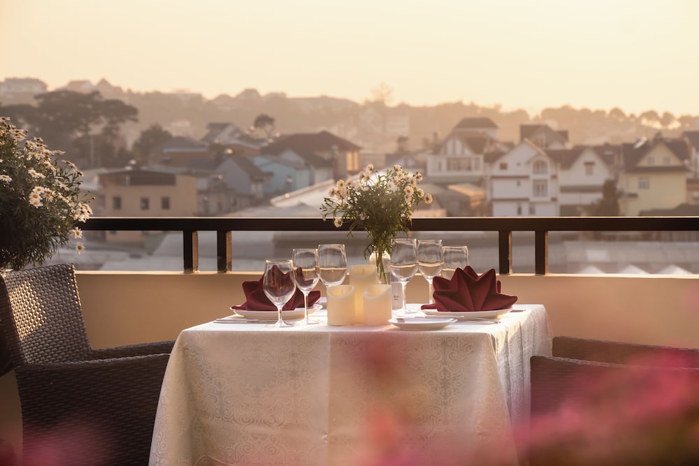 Outdoor banquet area