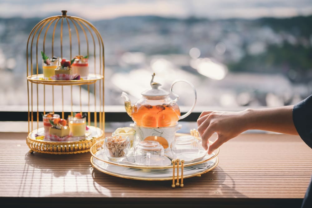 Outdoor banquet area