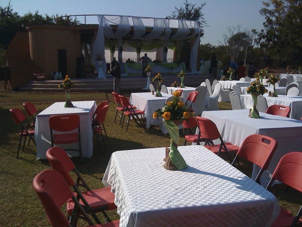 Outdoor banquet area