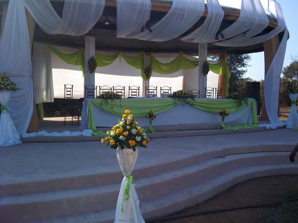 Outdoor wedding area