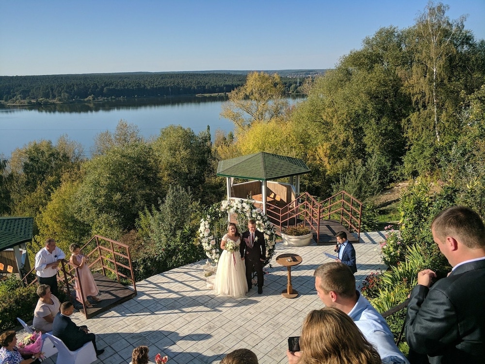 Outdoor wedding area
