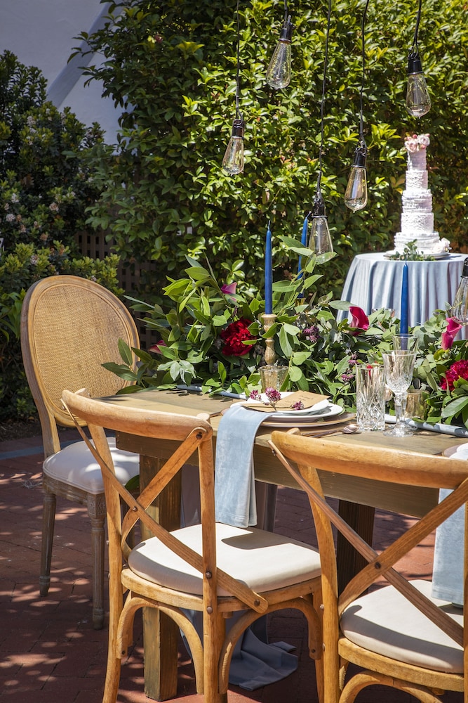 Outdoor banquet area