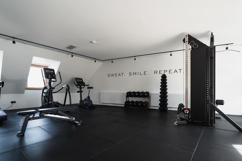 Gym on the top floor with a great view