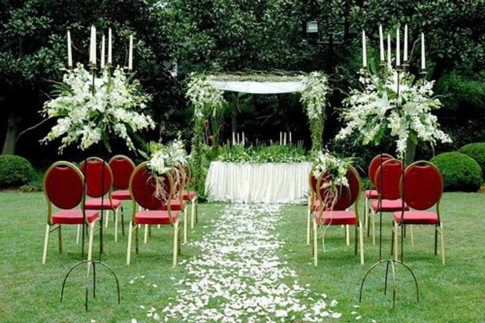 Outdoor wedding area
