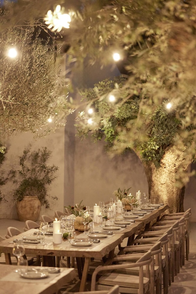 Outdoor banquet area