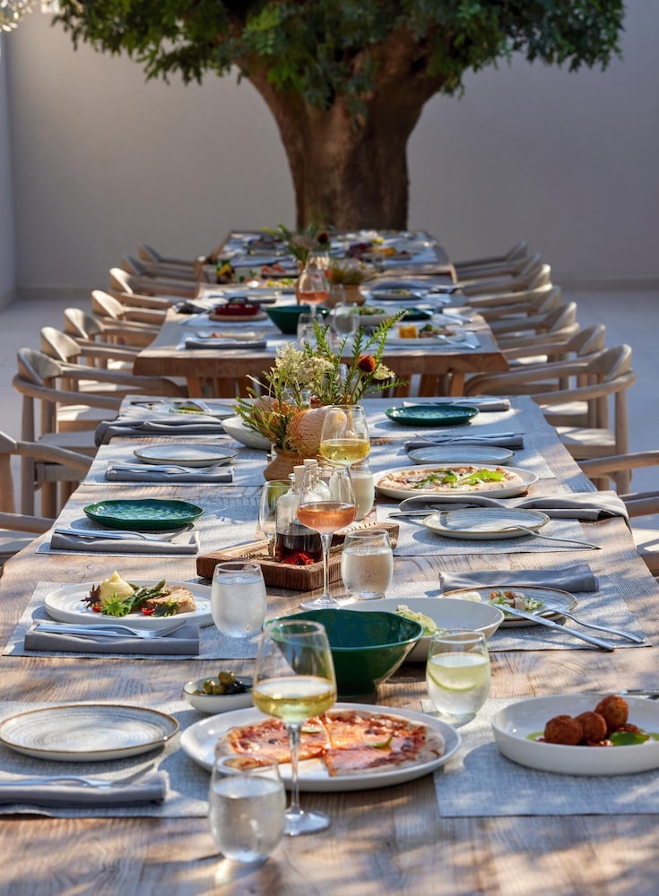 Outdoor banquet area