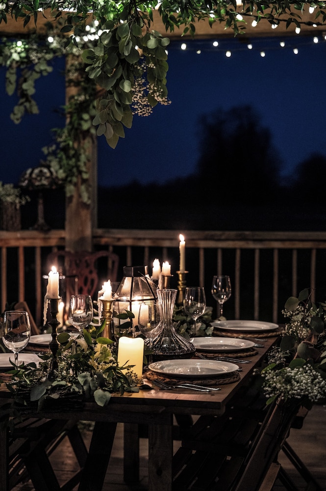 Outdoor wedding area