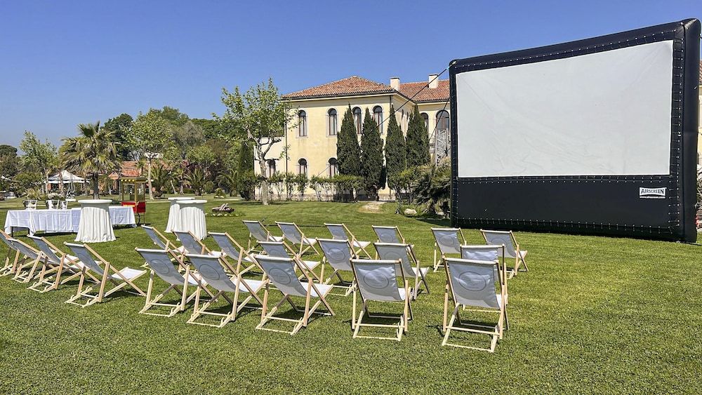 Outdoor banquet area