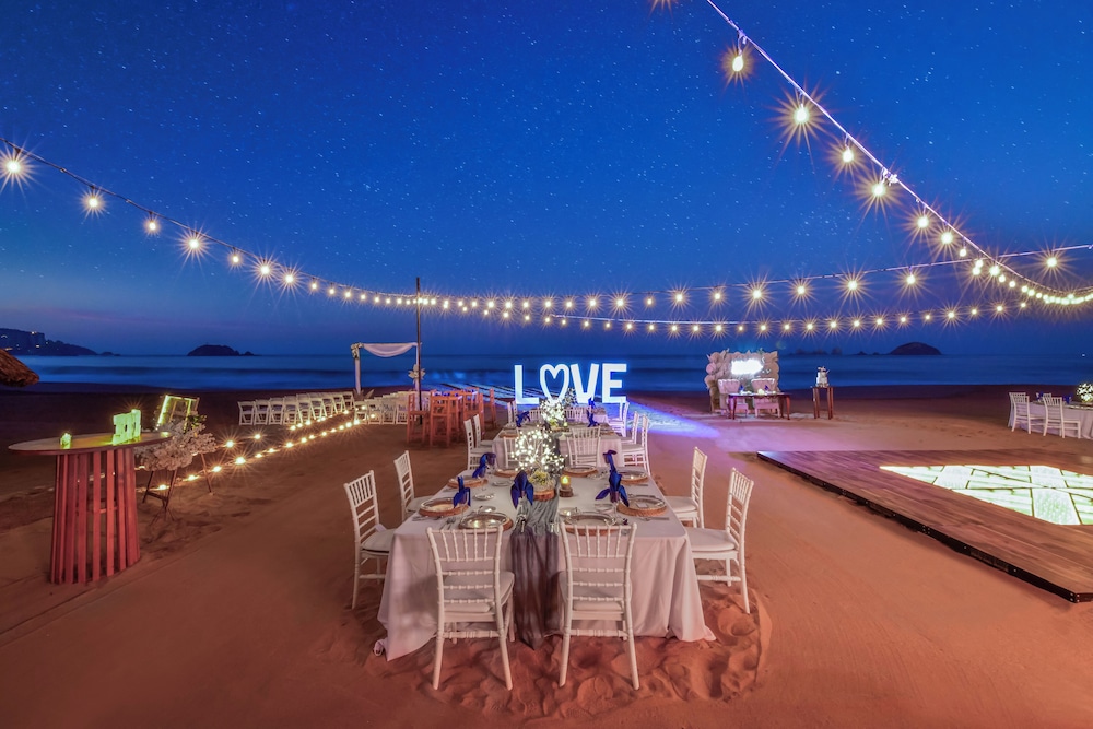 Outdoor wedding area