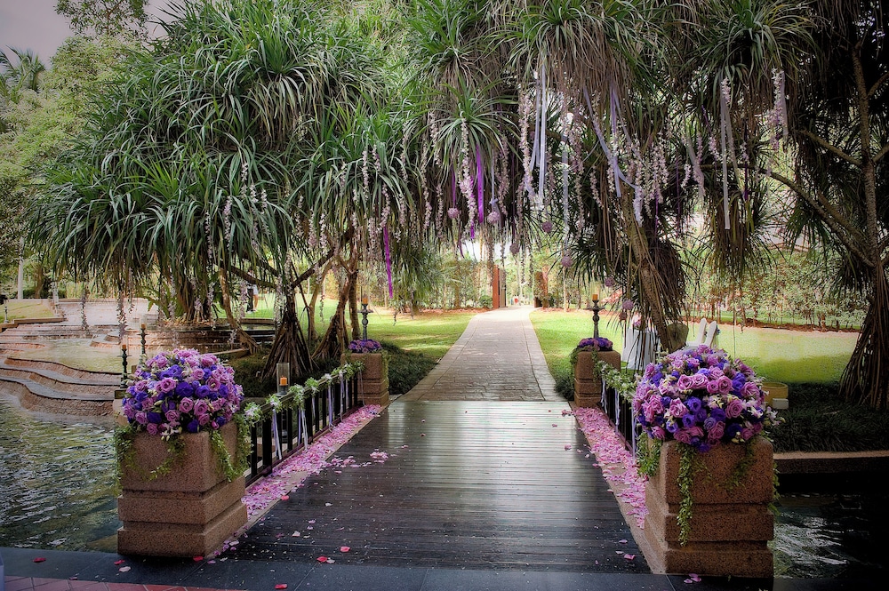 Outdoor wedding area