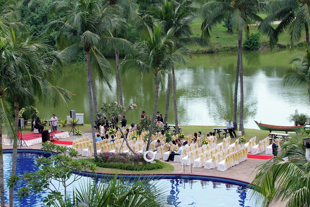 Outdoor wedding area