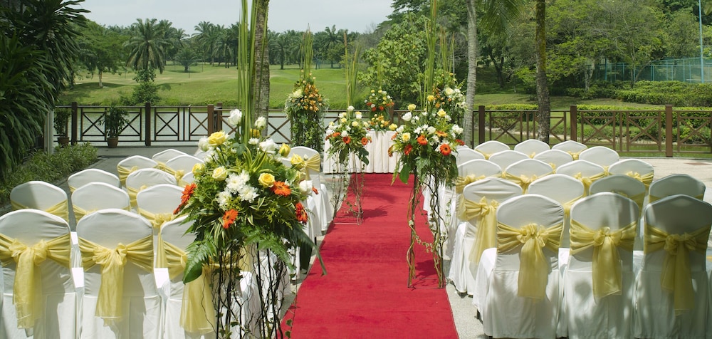 Outdoor wedding area
