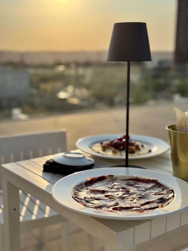 Outdoor banquet area