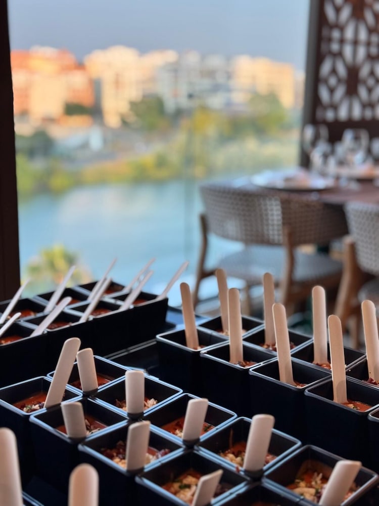 Outdoor banquet area