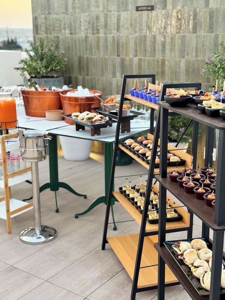 Outdoor banquet area