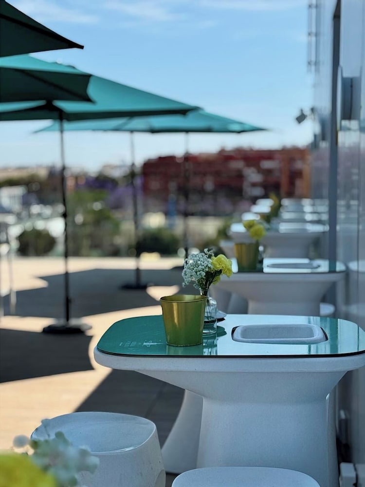 Outdoor banquet area