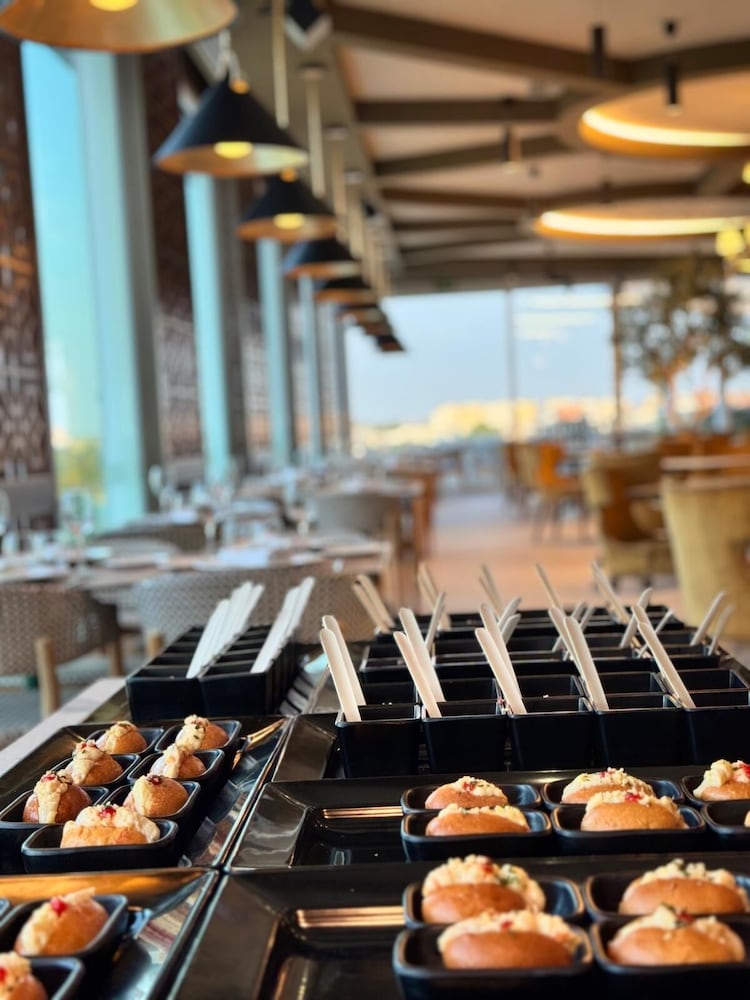 Outdoor banquet area