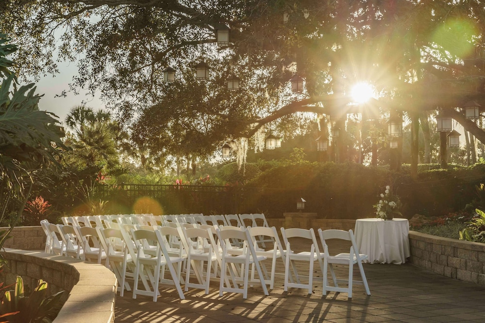 Outdoor banquet area