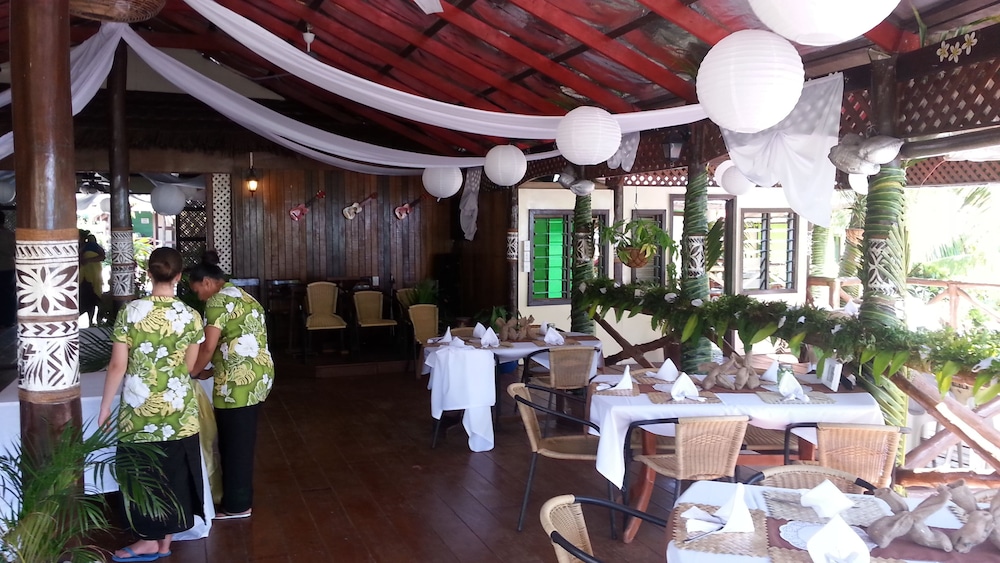Outdoor banquet area