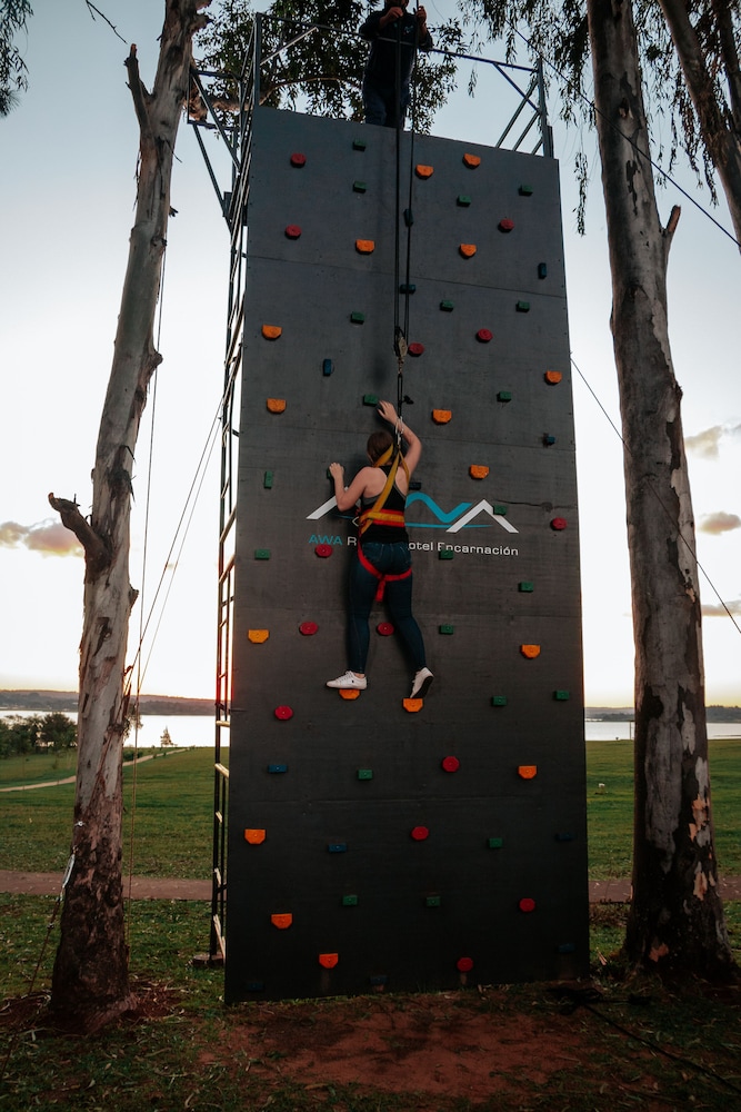 Outdoor rock climbing