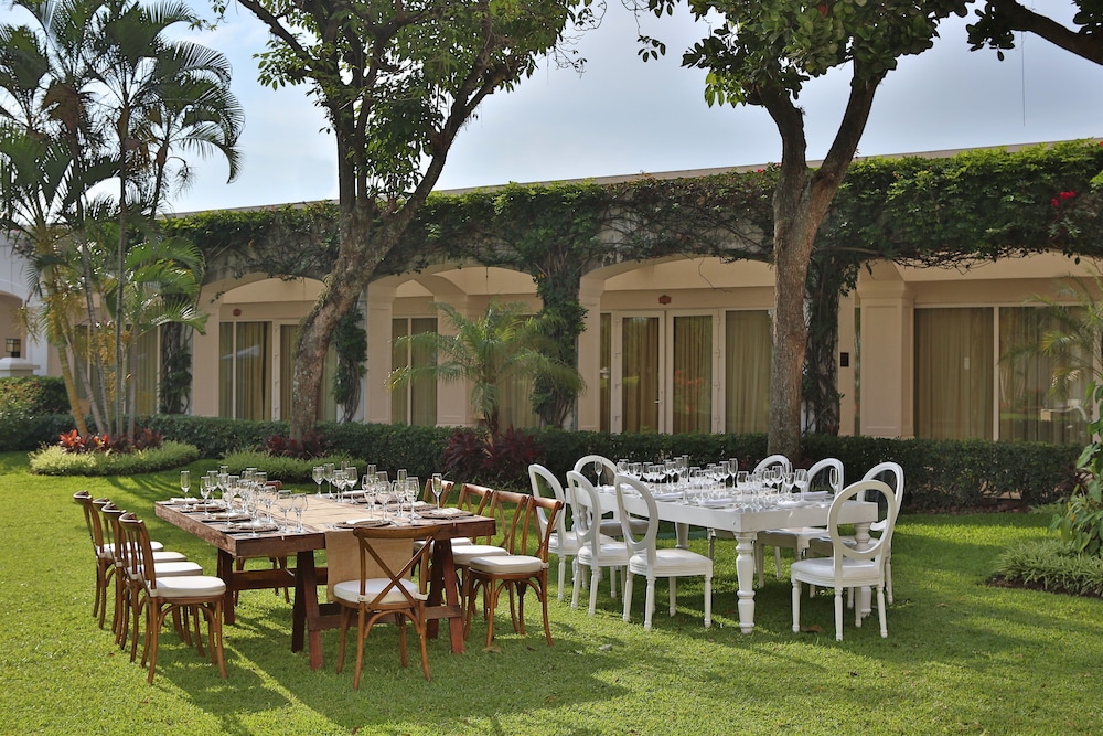 Outdoor banquet area