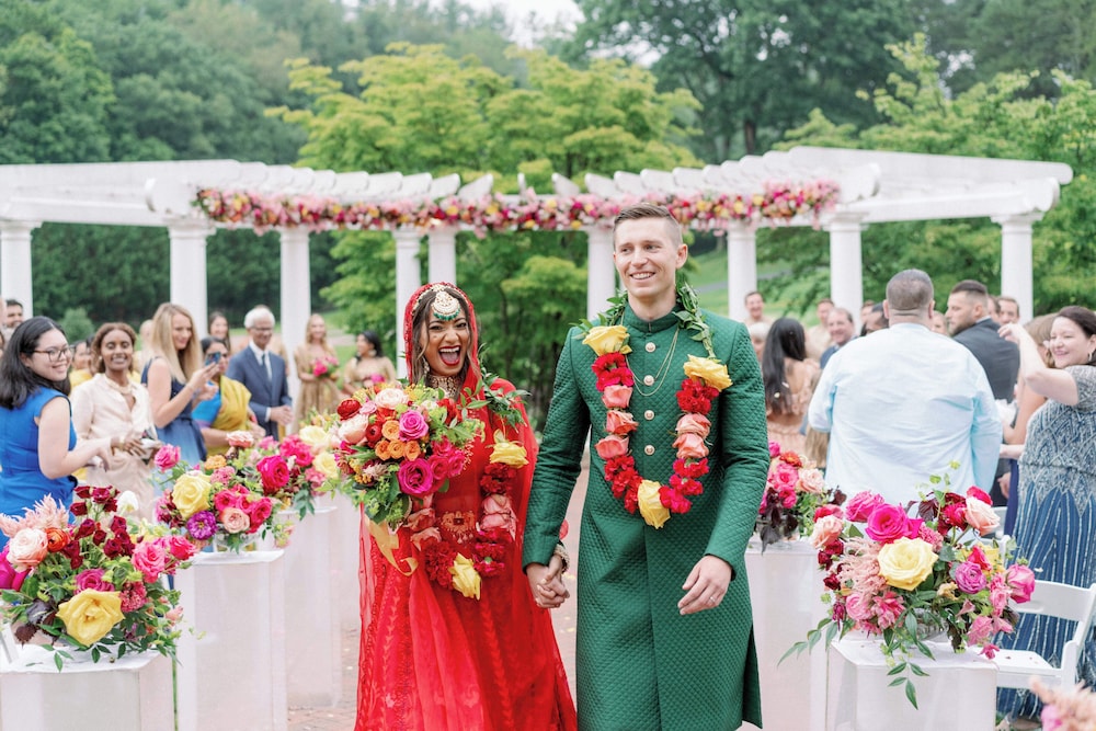 Outdoor wedding area