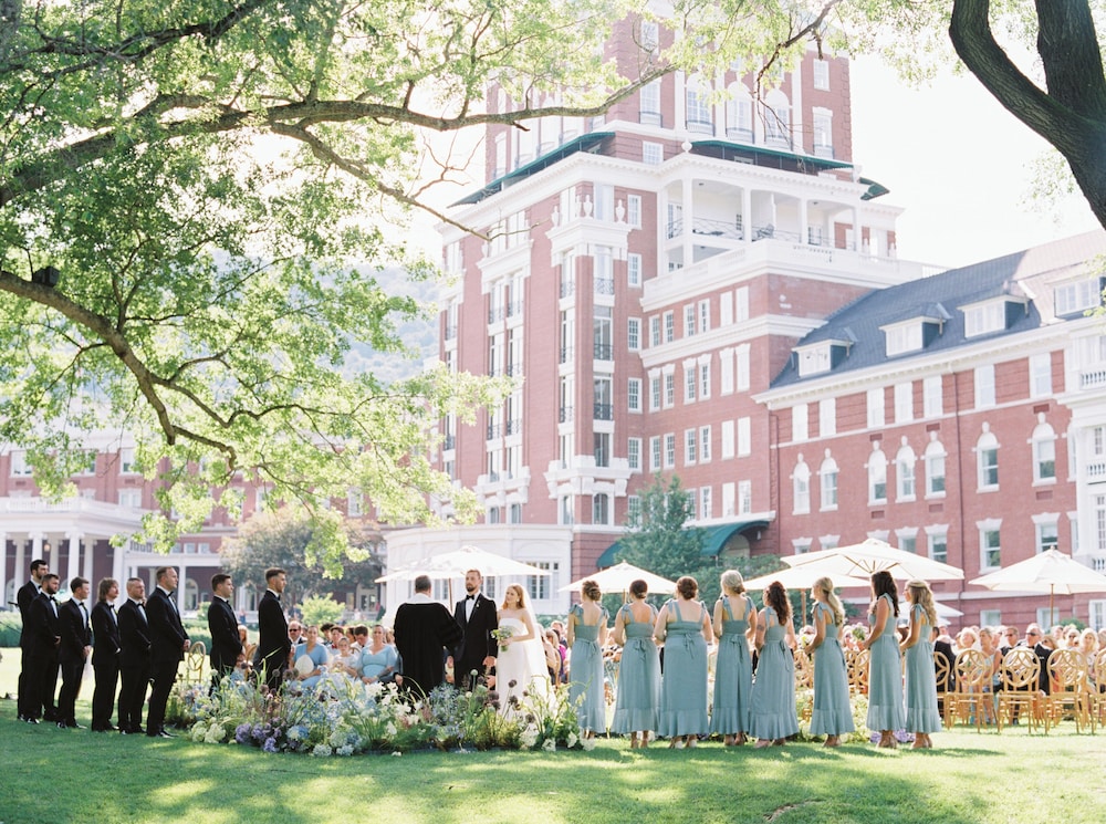 Outdoor wedding area