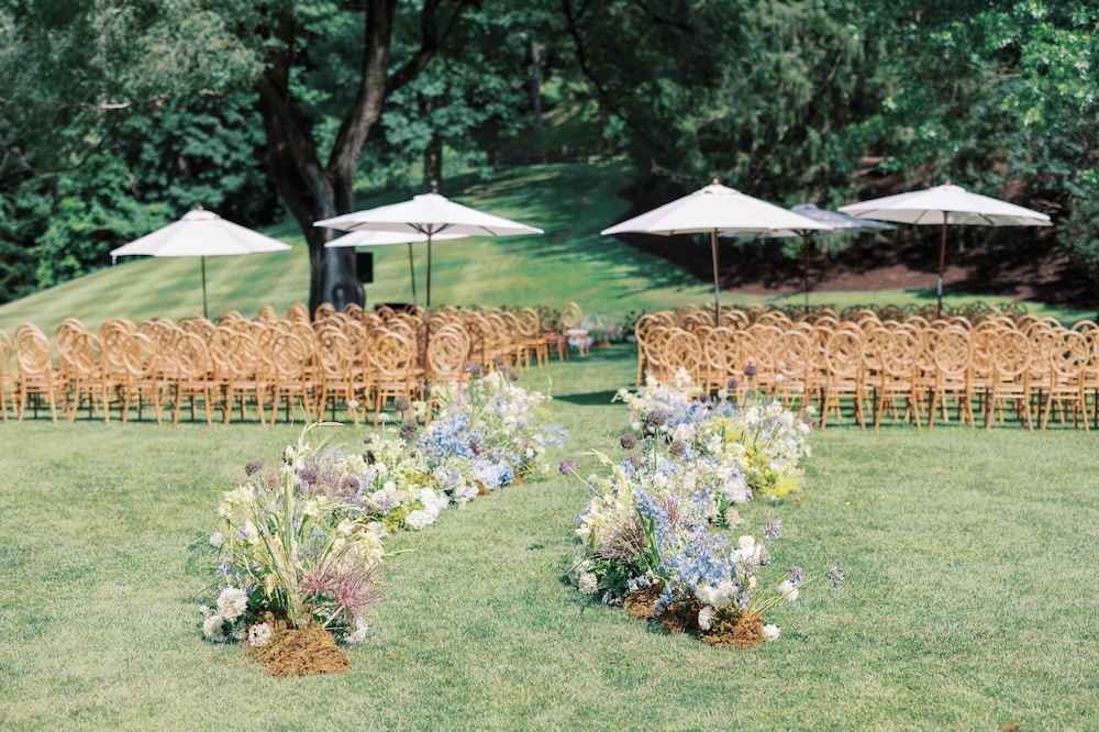 Outdoor wedding area