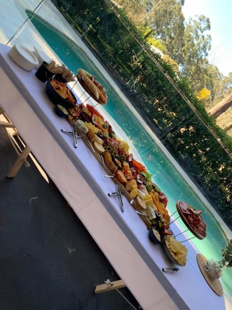 Outdoor banquet area