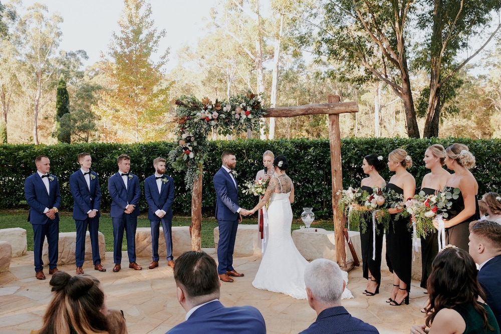 Outdoor wedding area