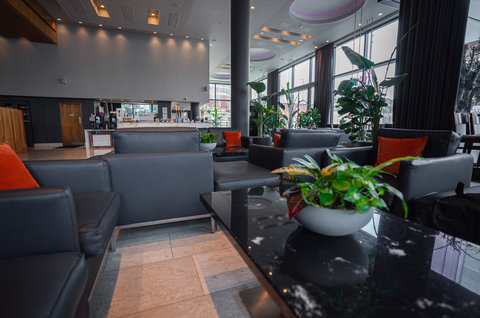 Enjoy comfortable seating and space to relax in our lounge bar.