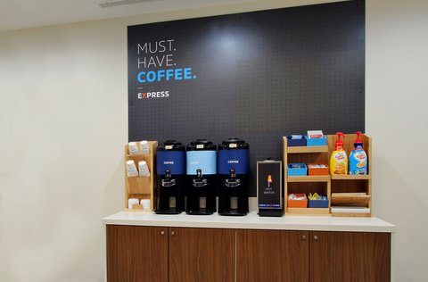 Start your day with a cup of complimentary coffee.