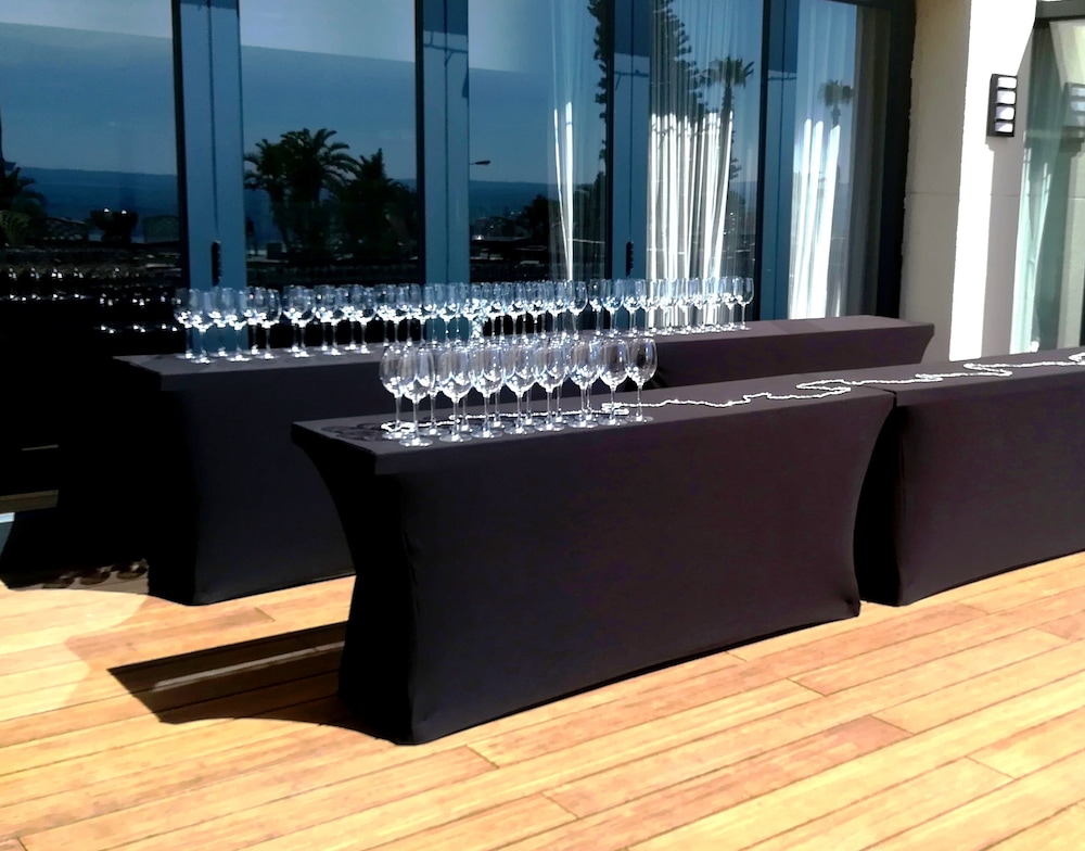 Outdoor banquet area