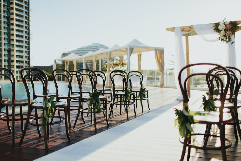 Outdoor wedding area