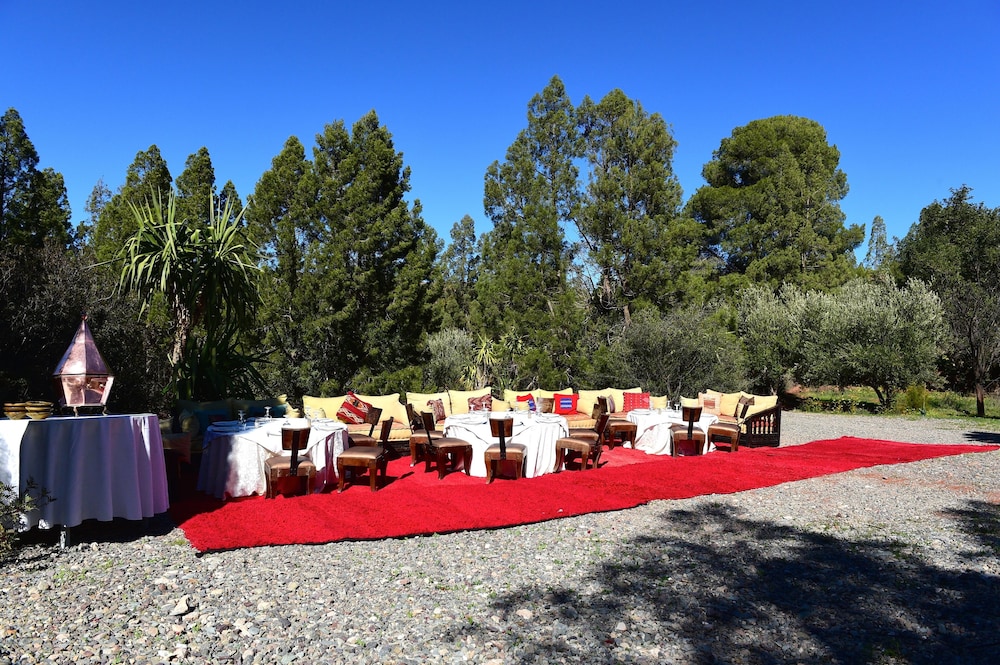 Outdoor banquet area