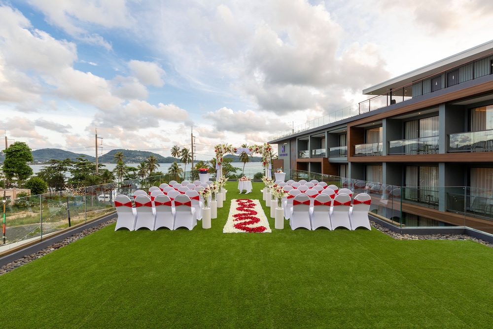 Outdoor wedding area