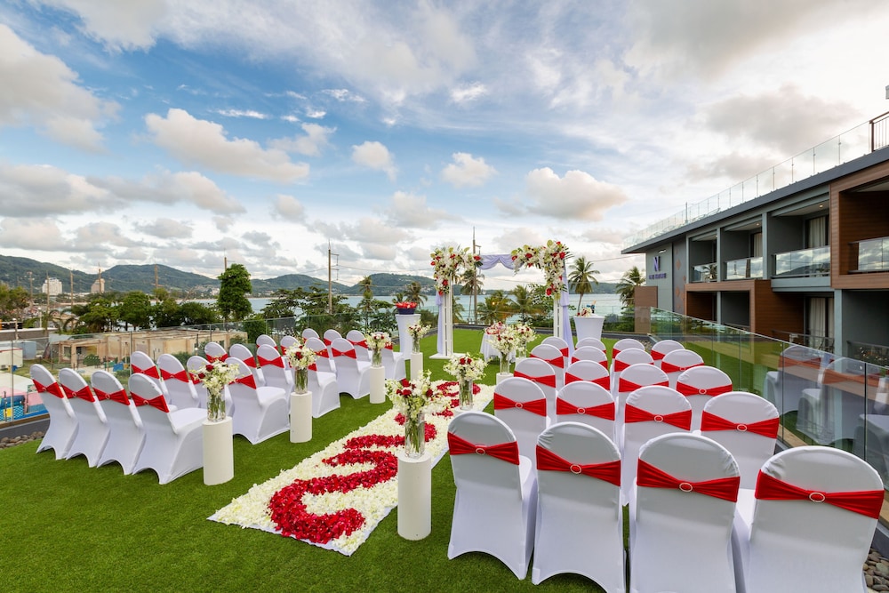Outdoor wedding area