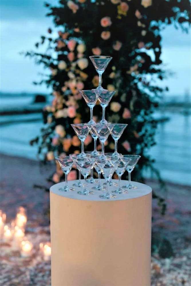 Outdoor wedding area