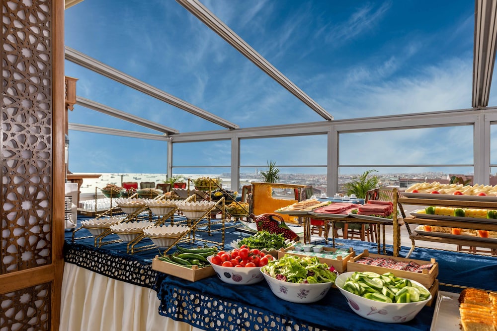 Outdoor banquet area