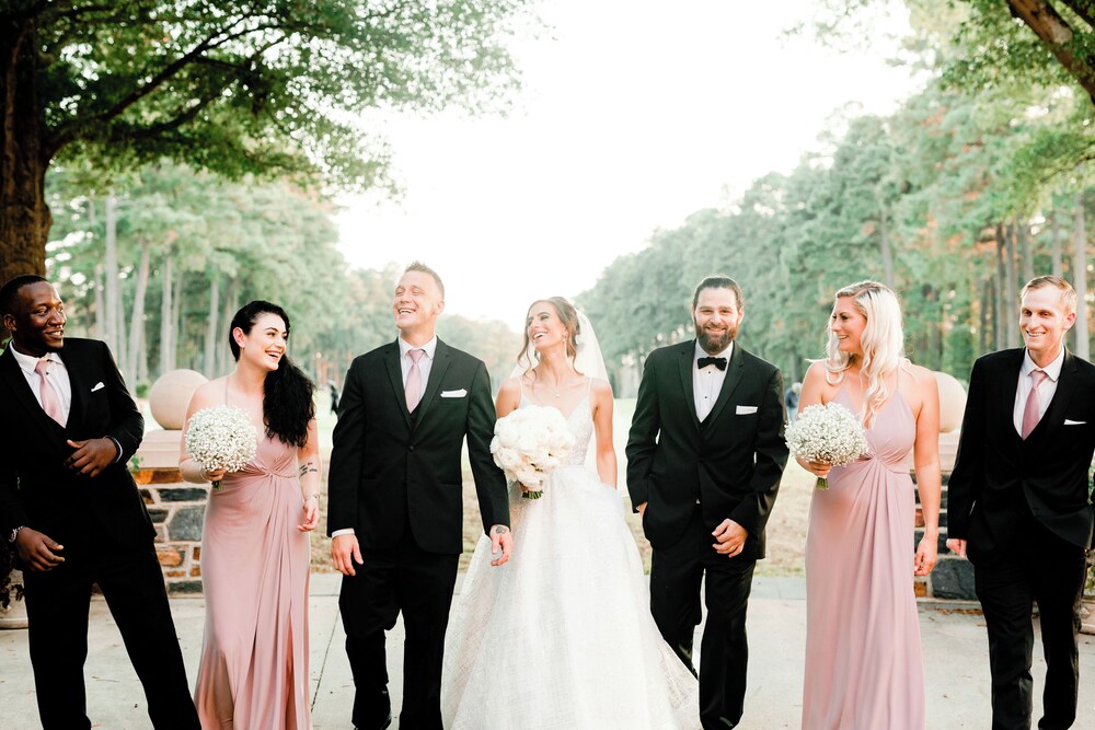 Outdoor wedding area