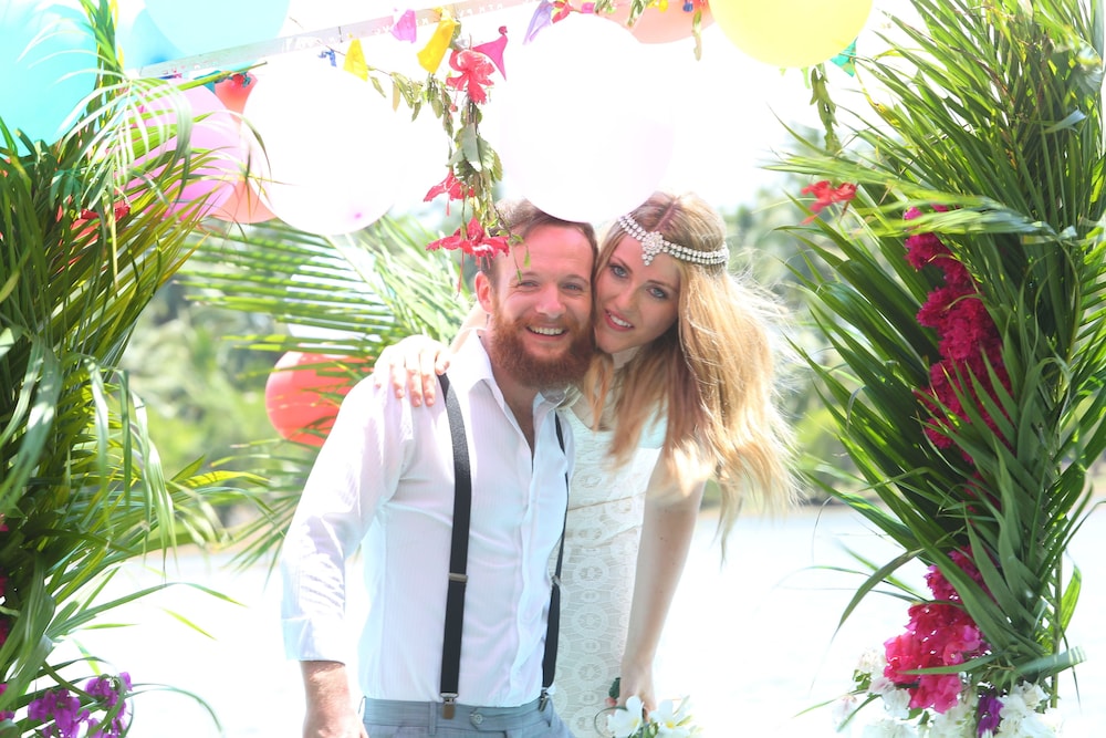 Outdoor wedding area